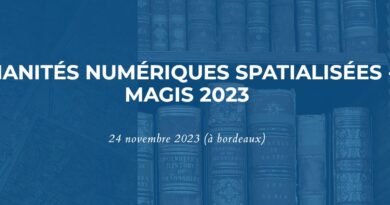 Atelier Humanités Numériques Spatialisées – Journées MAGIS 2023